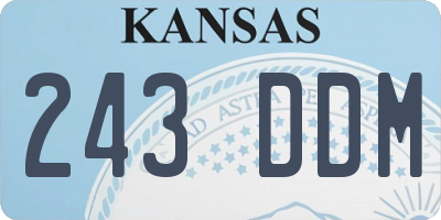 KS license plate 243DDM