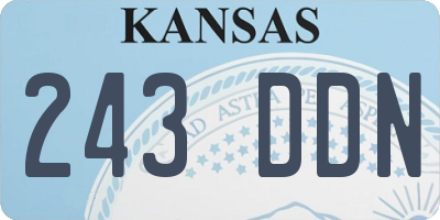 KS license plate 243DDN