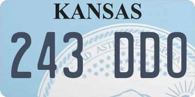 KS license plate 243DDO