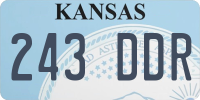 KS license plate 243DDR