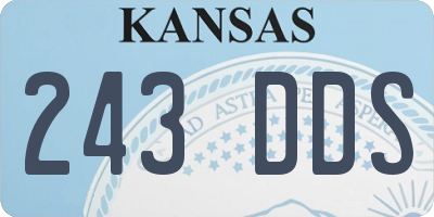 KS license plate 243DDS