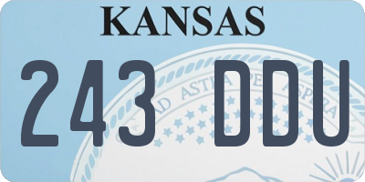 KS license plate 243DDU