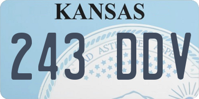 KS license plate 243DDV
