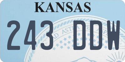 KS license plate 243DDW