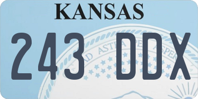 KS license plate 243DDX