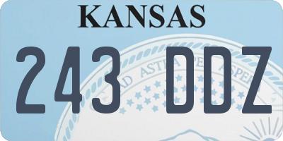 KS license plate 243DDZ