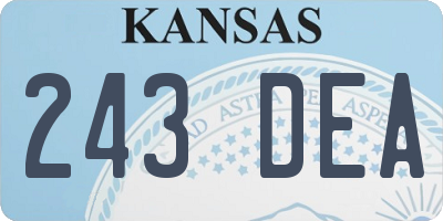 KS license plate 243DEA