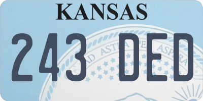 KS license plate 243DED