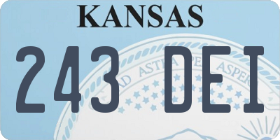 KS license plate 243DEI