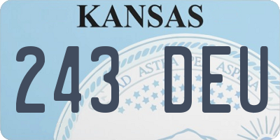 KS license plate 243DEU