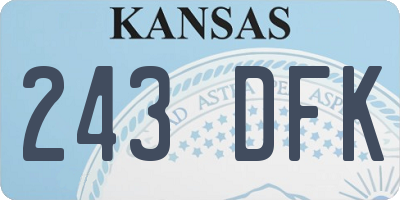 KS license plate 243DFK