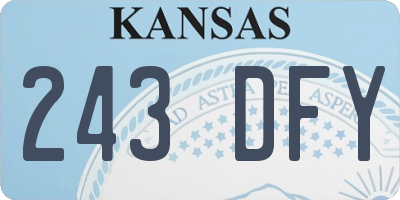 KS license plate 243DFY
