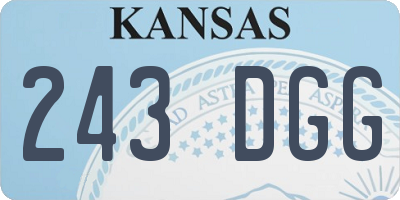 KS license plate 243DGG