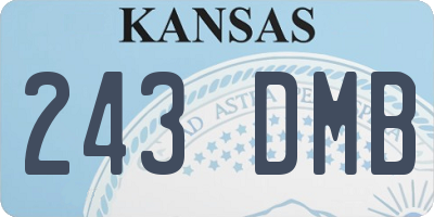 KS license plate 243DMB