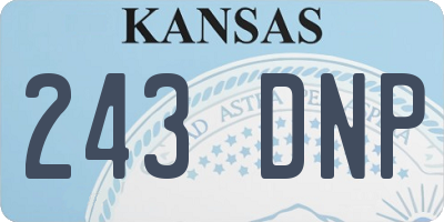 KS license plate 243DNP