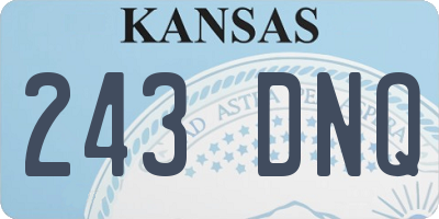 KS license plate 243DNQ