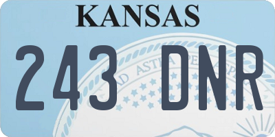 KS license plate 243DNR