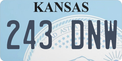 KS license plate 243DNW