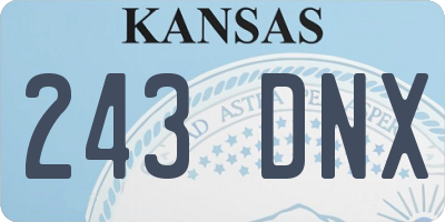 KS license plate 243DNX