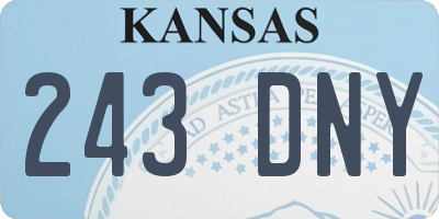 KS license plate 243DNY