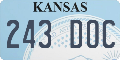 KS license plate 243DOC