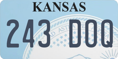KS license plate 243DOQ