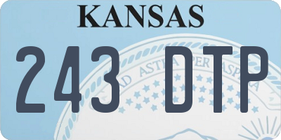KS license plate 243DTP