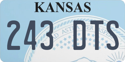 KS license plate 243DTS