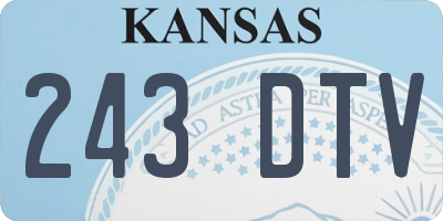 KS license plate 243DTV