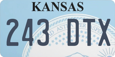 KS license plate 243DTX