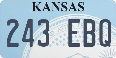 KS license plate 243EBQ