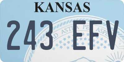 KS license plate 243EFV