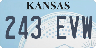 KS license plate 243EVW