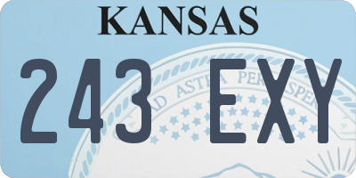 KS license plate 243EXY