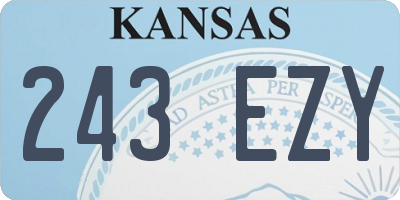 KS license plate 243EZY