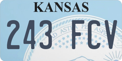 KS license plate 243FCV