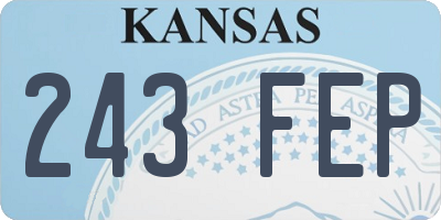 KS license plate 243FEP