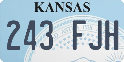 KS license plate 243FJH