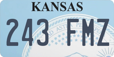KS license plate 243FMZ