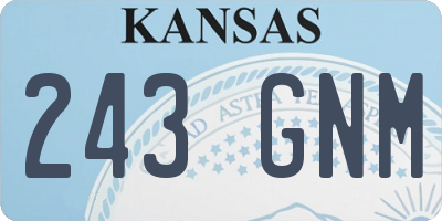 KS license plate 243GNM