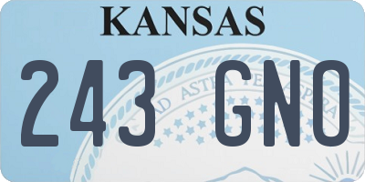 KS license plate 243GNO