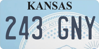 KS license plate 243GNY