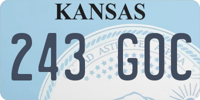 KS license plate 243GOC