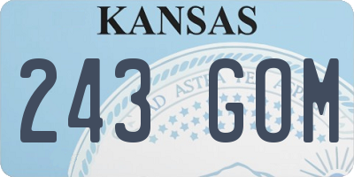 KS license plate 243GOM