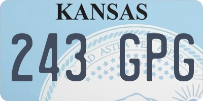 KS license plate 243GPG