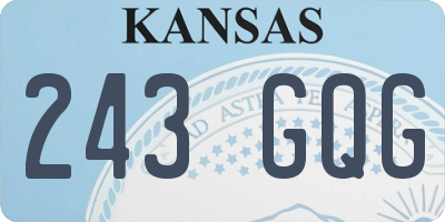 KS license plate 243GQG