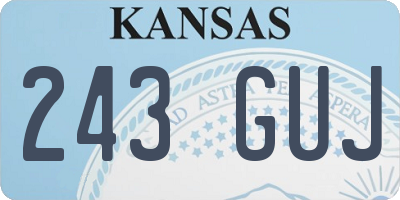 KS license plate 243GUJ