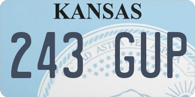 KS license plate 243GUP