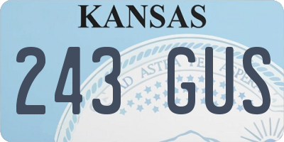 KS license plate 243GUS