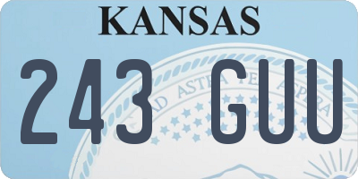 KS license plate 243GUU